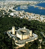 Castillo de Bellver aerial view. King Jaume II's Castle